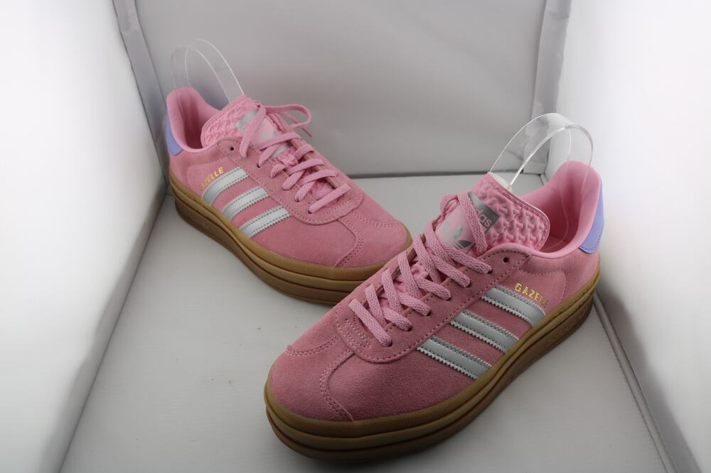 Adidas Originals Gazelle Bold J True Pink Silver Purple JH5539 6Y / Women's 7.5